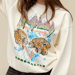 Daydreamer Def Leppard Adrenalize BF Crew Stone Vintage